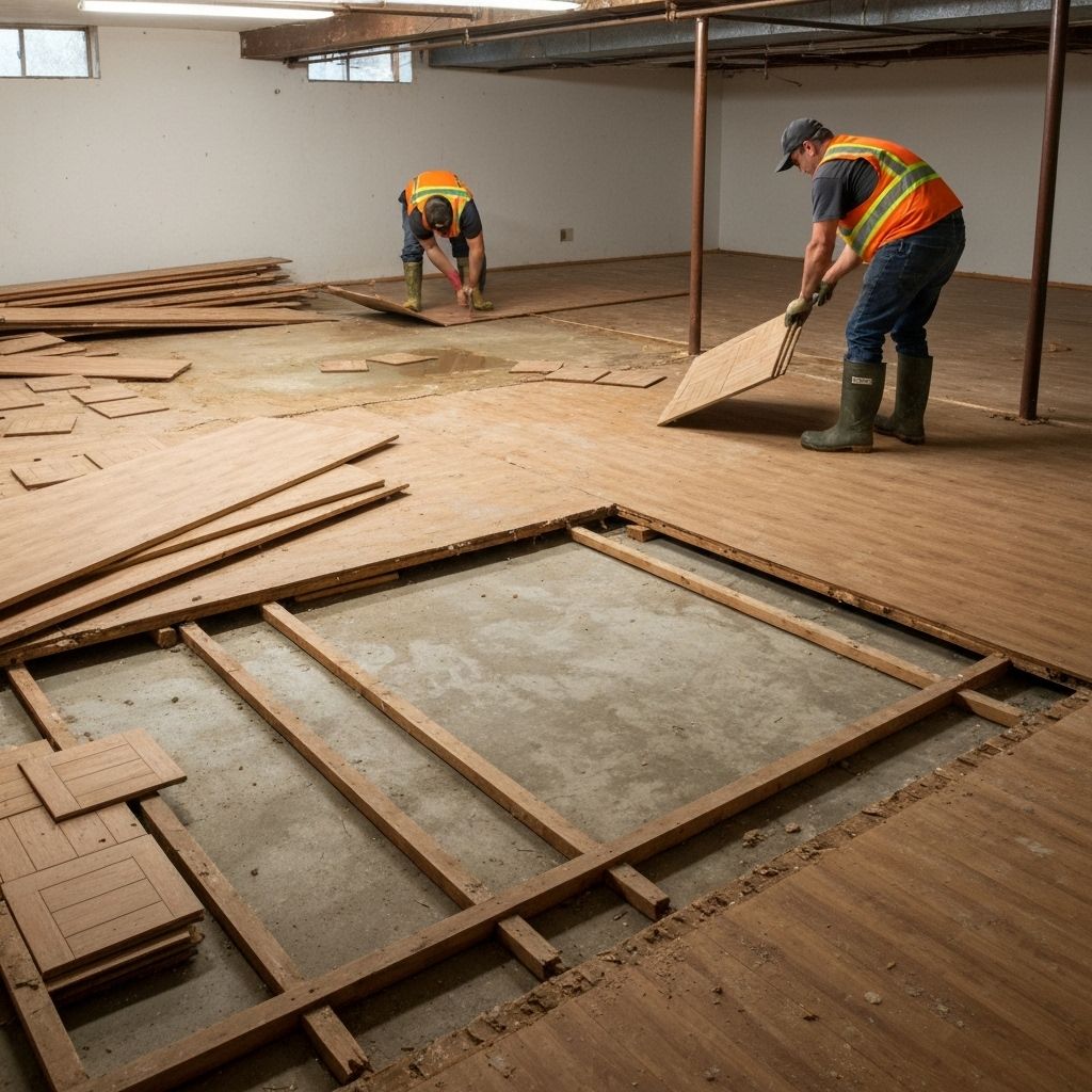 Water extraction equipment removing flood water in Saint Paul, MN
